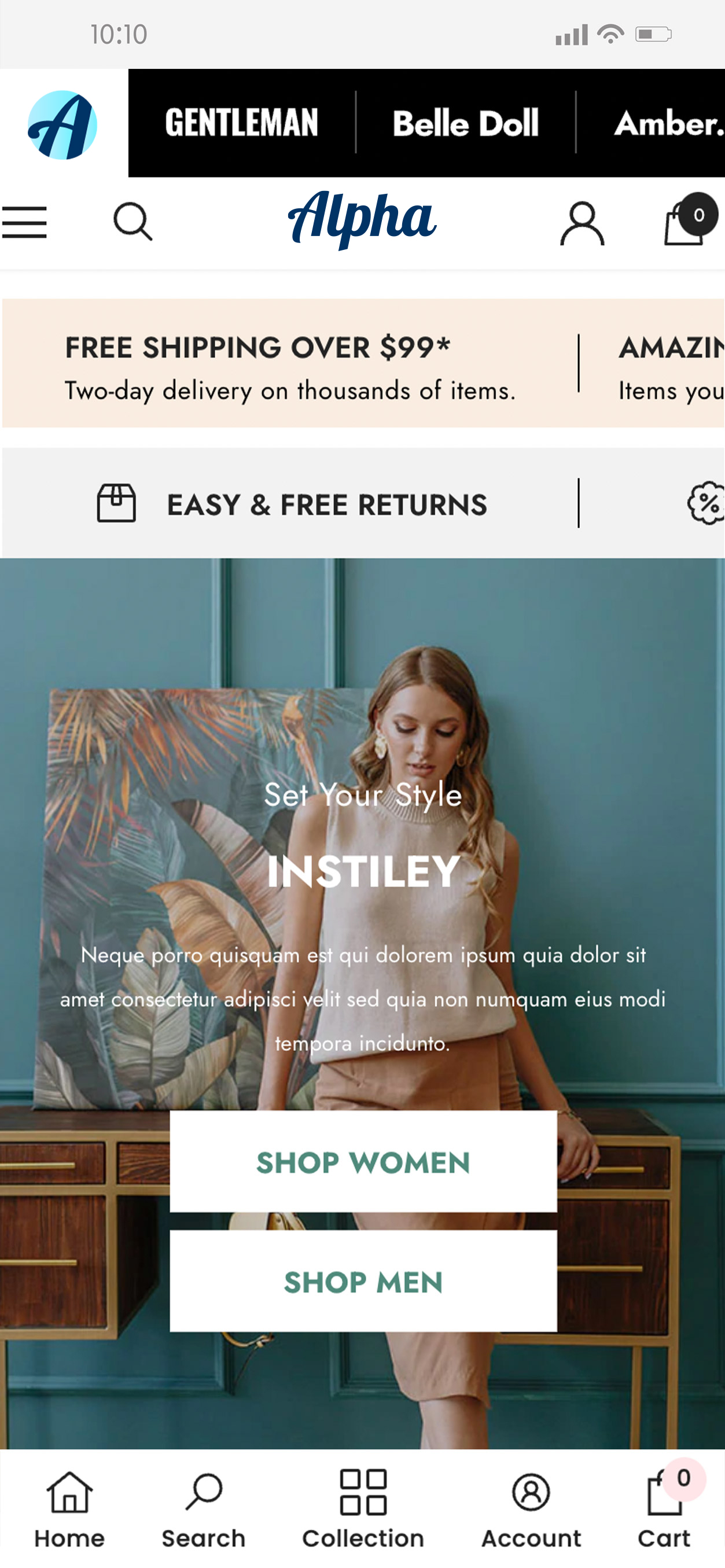Insame Shopify Landing Page