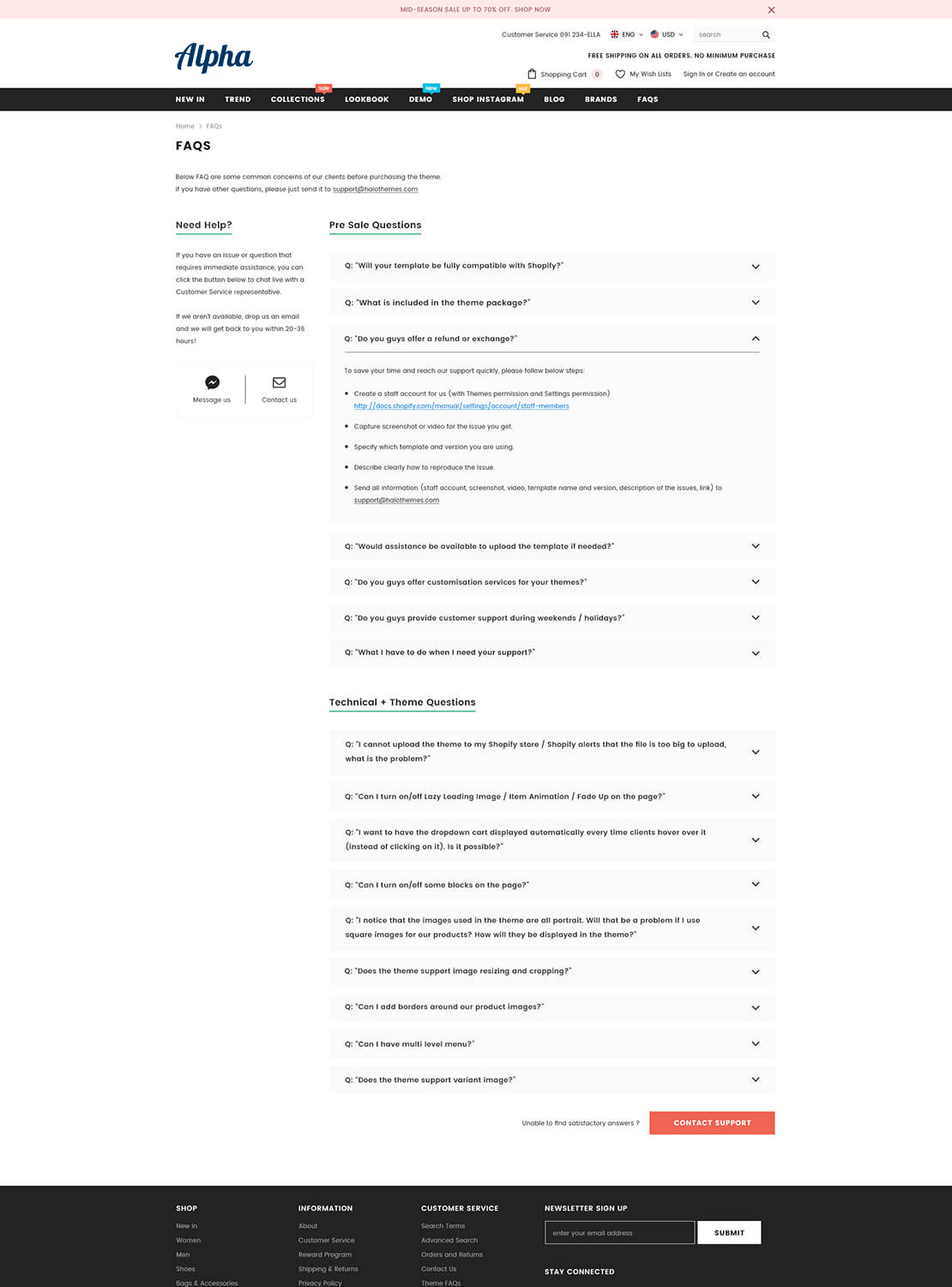 Insame Other Page - FAQs
