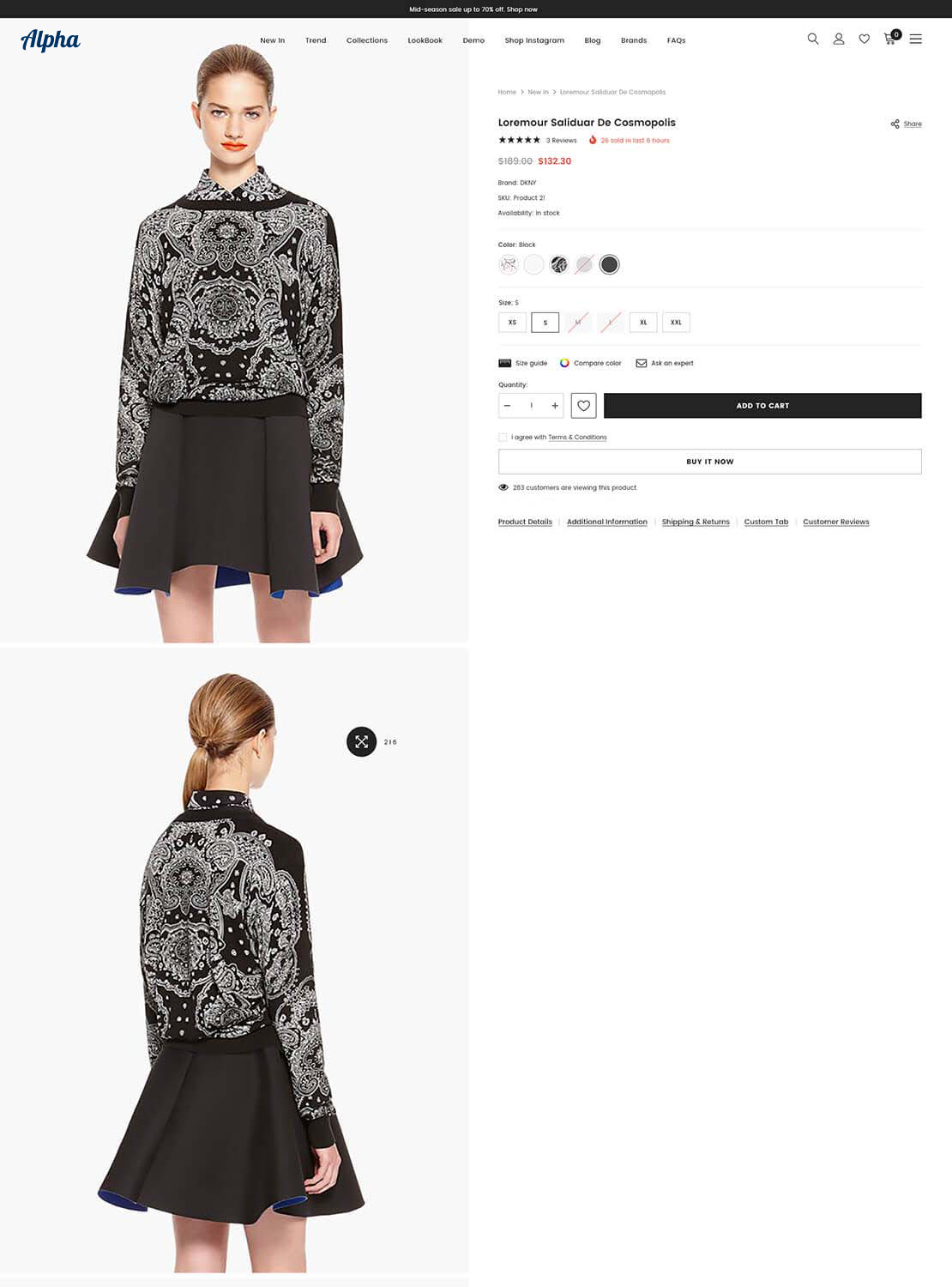Insame Product Page - Full Width